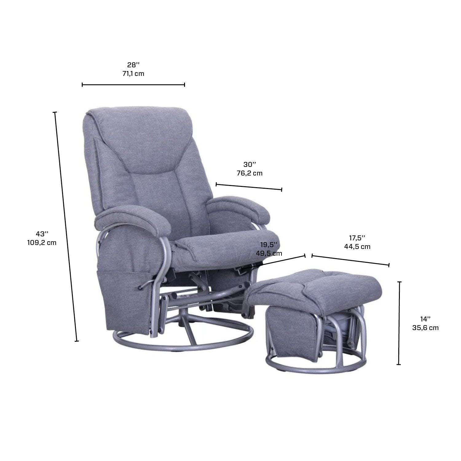 Leather glider rocker store