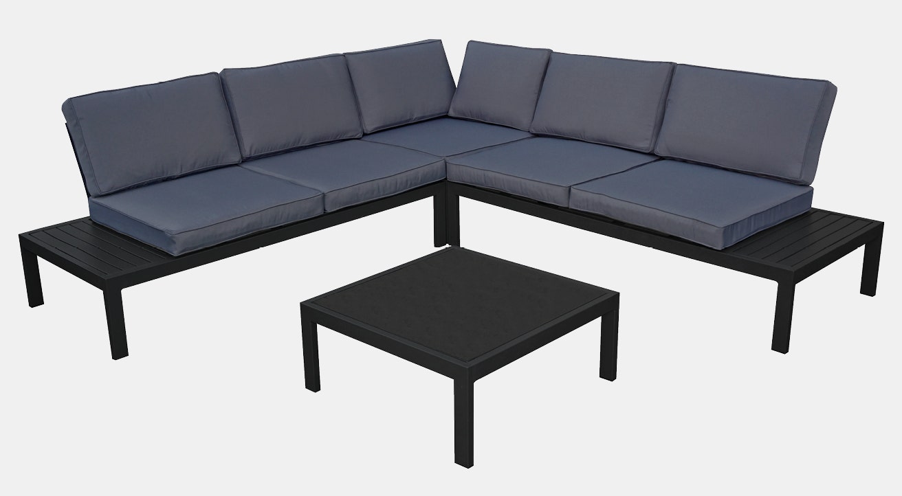 Aluminum outdoor sectional with table | Outdoor furniture