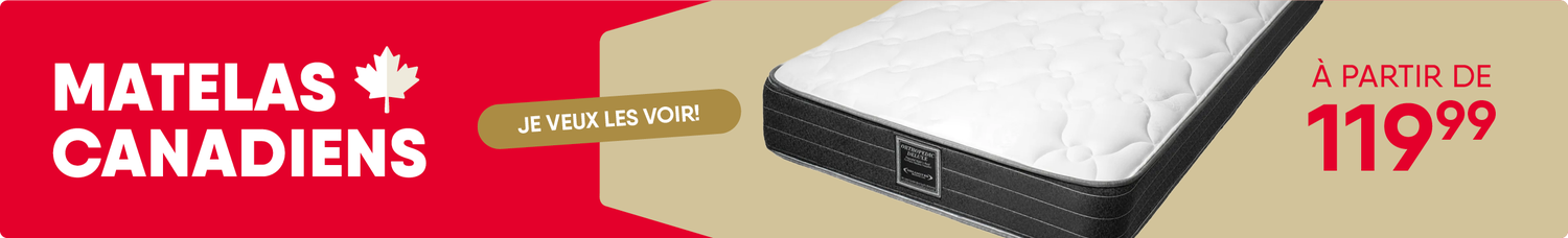 Voir les soldes sur les matelas canadiens