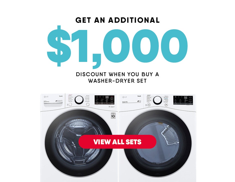 Cyber Monday - Get an Additional $1000 Discount When You Buy a Washer-Dryer Set