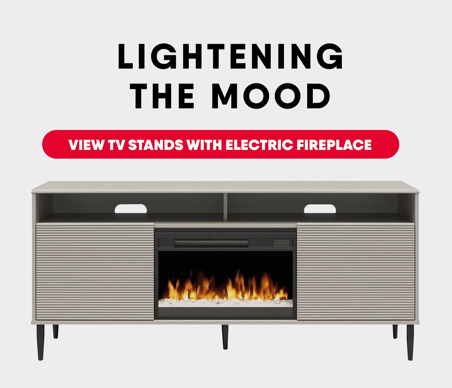 Cyber Monday - Lightening the Mood - View TV Stands with Electric Fireplace