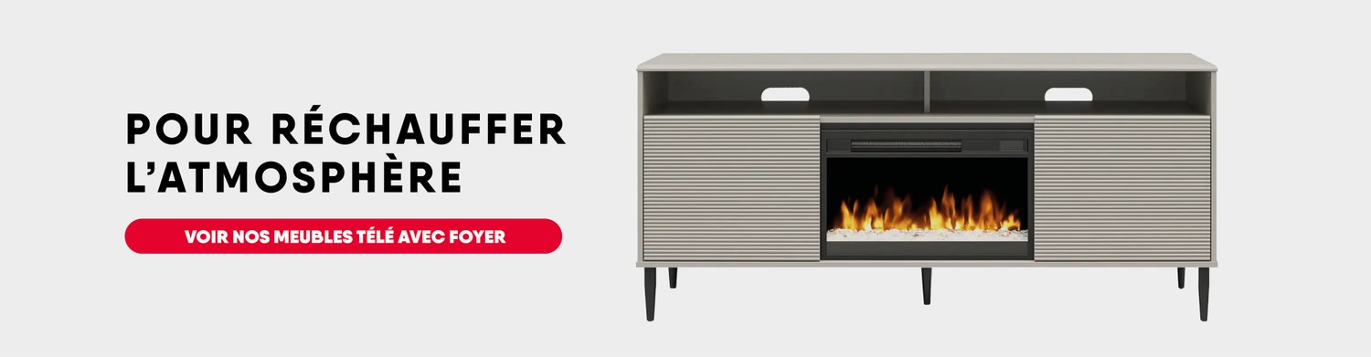 Cyberlundi - Pour réchauffer l'atmosphère! Voir nos meubles télé avec foyer électrique