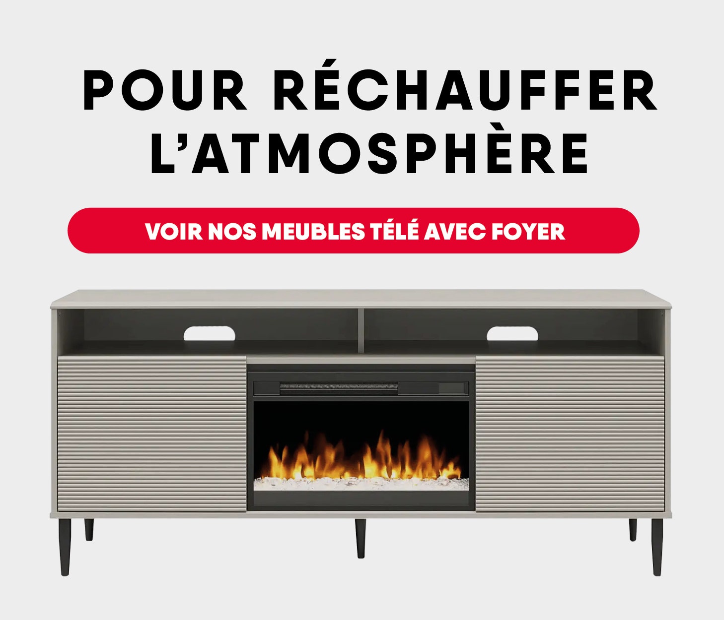 Cyberlundi - Pour réchauffer l'atmosphère! Voir nos meubles télé avec foyer électrique