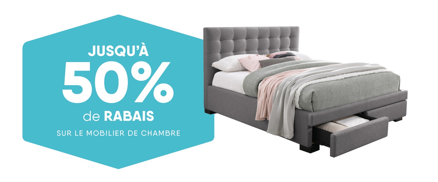Cyberlundi - Jusqu'à 50% de rabais sur le mobilier de chambre