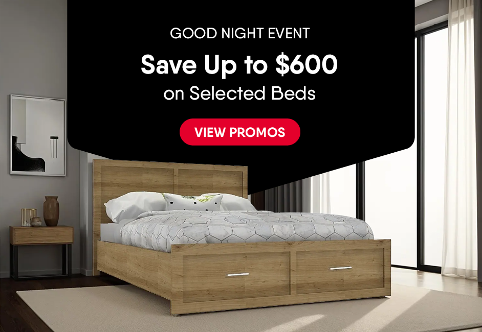Good Night Event: Save Up to $600 on Selected Beds.