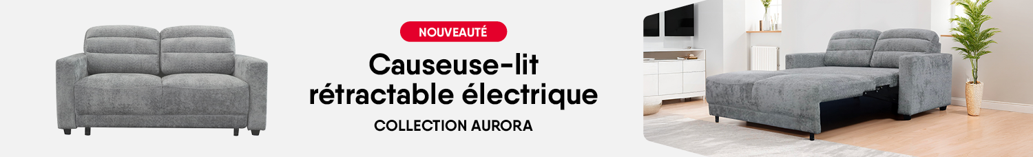 Nouveauté. Causeuse-lit rétractable électrique. Collection Aurora