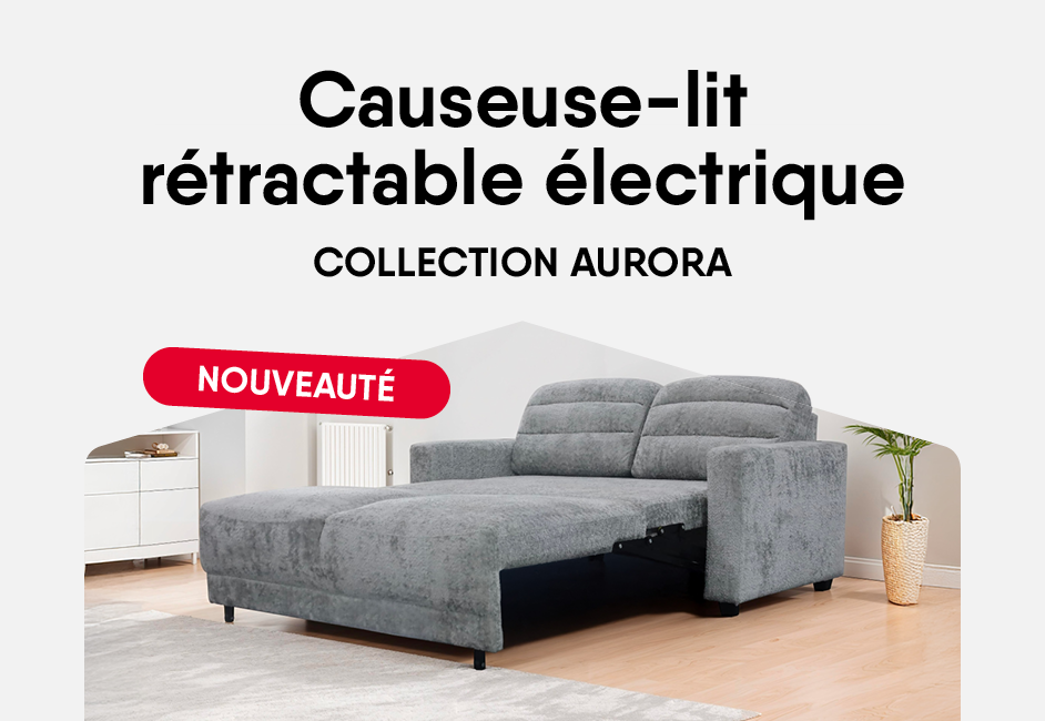 Nouveauté. Causeuse-lit rétractable électrique. Collection Aurora