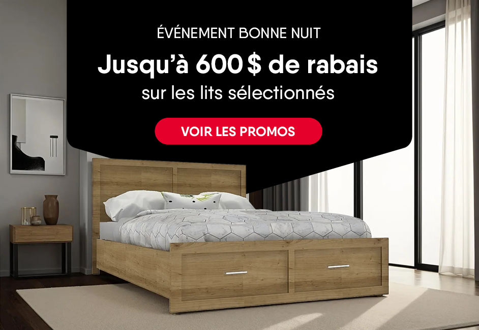 Événement bonne nuit : Jusqu’à 600$ de rabais sur les lits sélectionnés