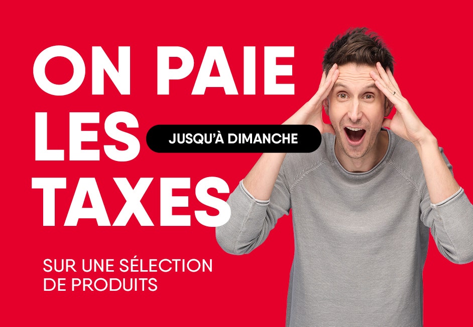 On paie les taxes sur une sélection de produits.