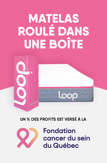 Matelas roulé dans une boîte Loop