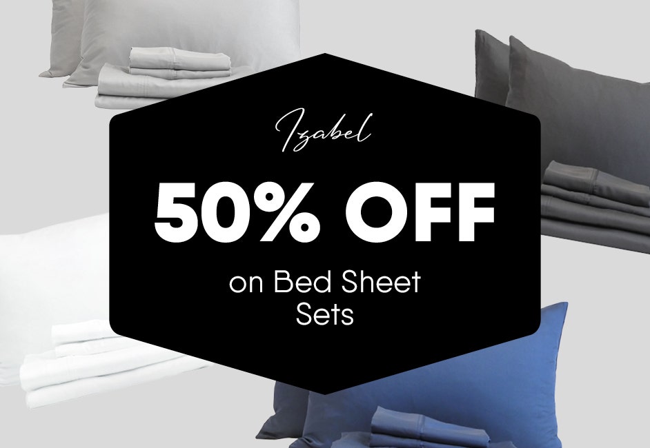 50% off bed sheet sets.
