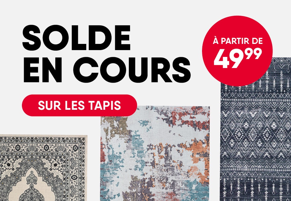 Soldes en cours sur les tapis! À partir de seulement 49.99$.