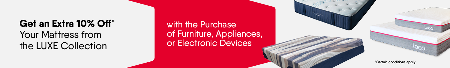 10% OFF PROMOTION ON THE PURCHASE OF A LUXURY MATTRESS