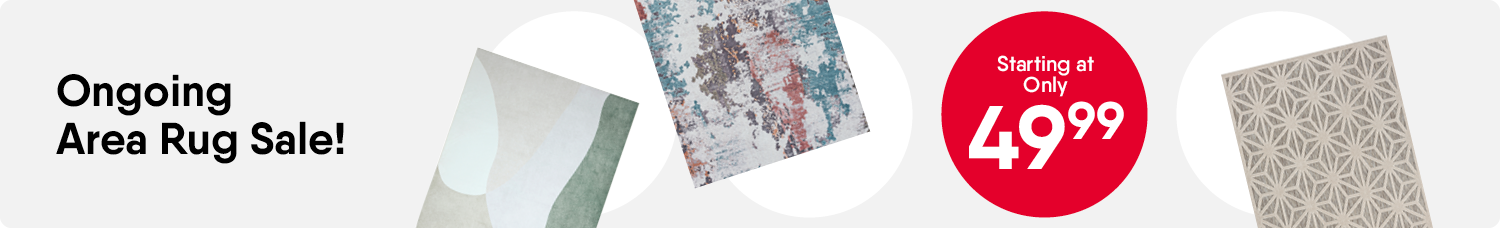 Ongoing Discounts on Area Rugs! Starting at Only $49.99.