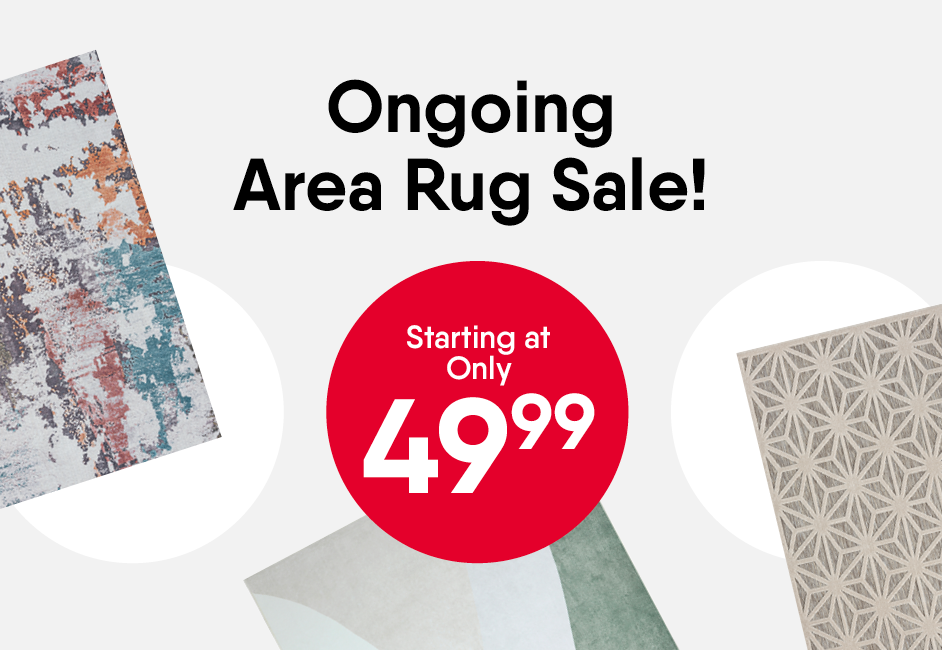 Ongoing Discounts on Area Rugs! Starting at Only $49.99.