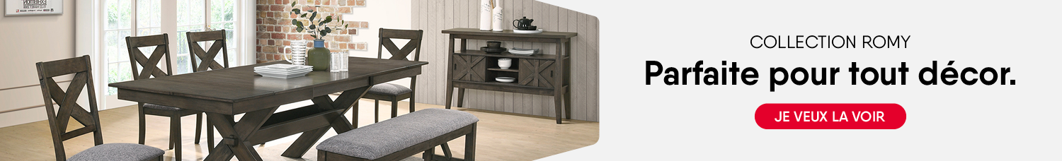 Parfaite pour tout décor. Collection Romy.