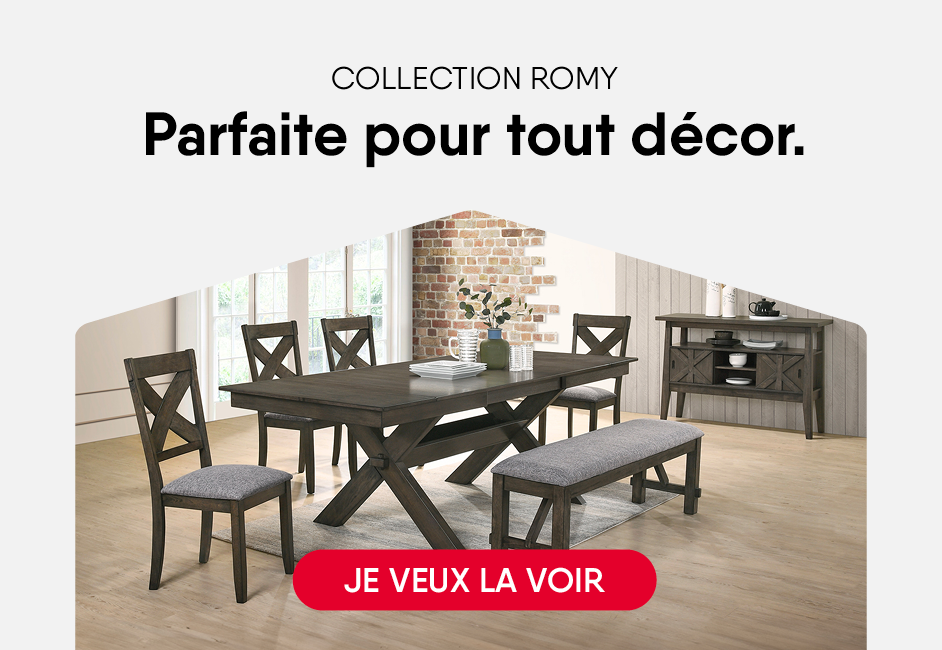 Parfaite pour tout décor. Collection Romy.