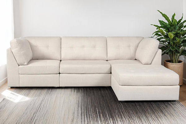 Modular Sectional with Ottoman - Beige