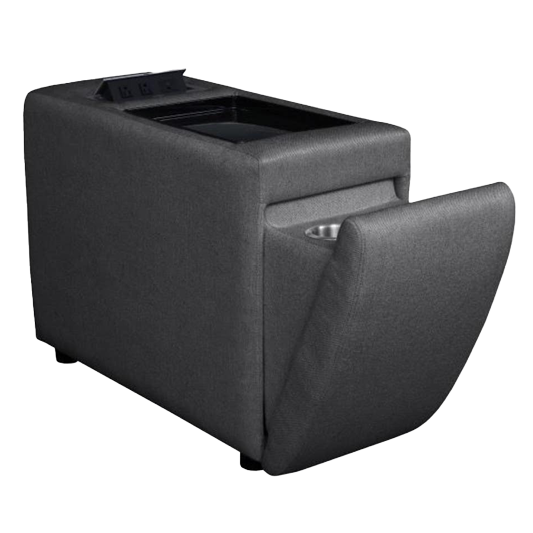 Console with Storage, USB Ports and Power Outlets, with Retractable Cup Holders