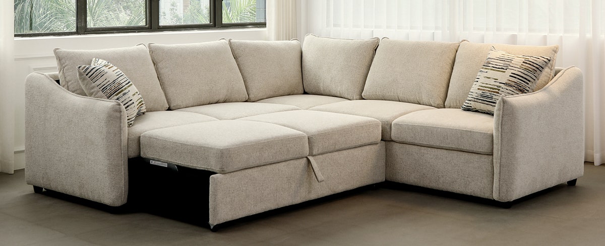 Modular Sectional with Retractable Footrest