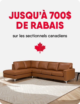 Jusqu’à 700$ de rabais sur les sectionnels canadiens