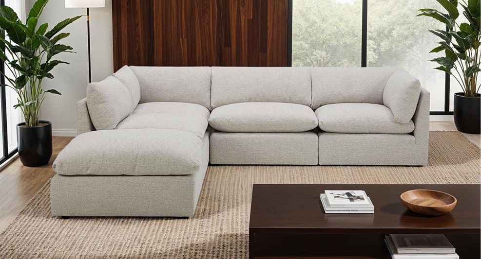 Sectionnel modulaire avec ottoman - 5 mcx
