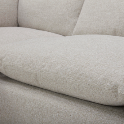Assises rembourrées avec plumes et fibres mélangées