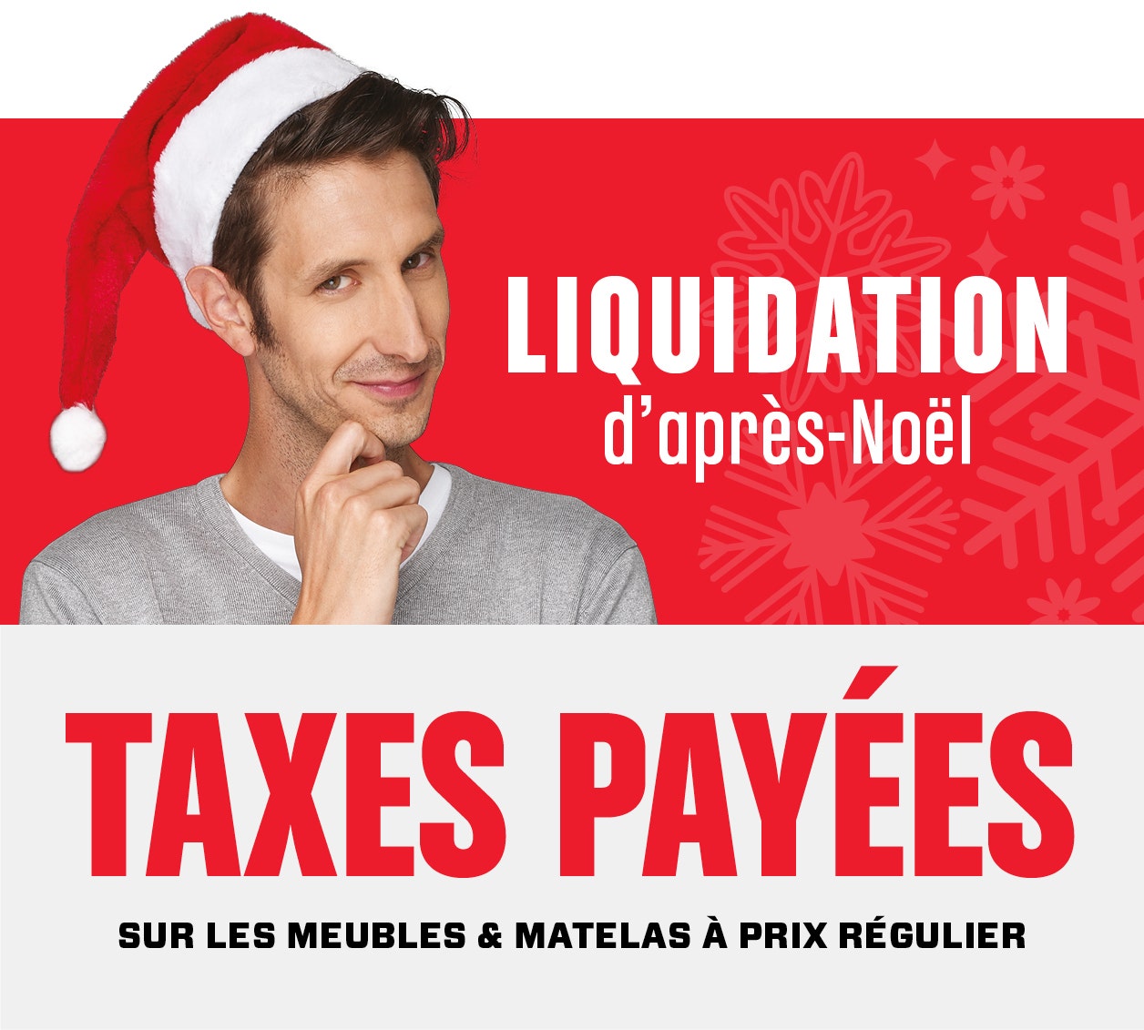 Liquidation d'après-Noël, c'est maintenant!