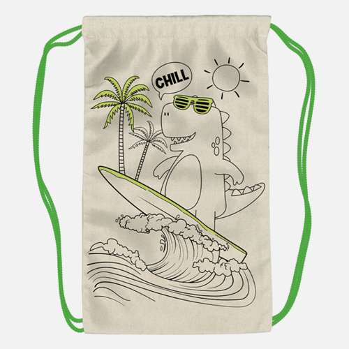 Sac de plage à colorier - vert