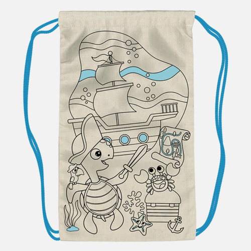 Sac de plage à colorier - bleu