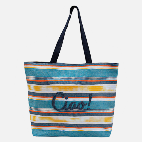 Sac de plage coloré - bleu