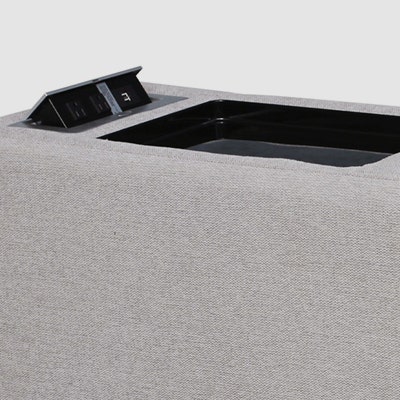 Console with Storage, Power Outlets, and USB Ports