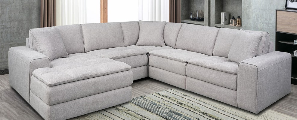 Modular Sectional with Chaise - 5 pcs