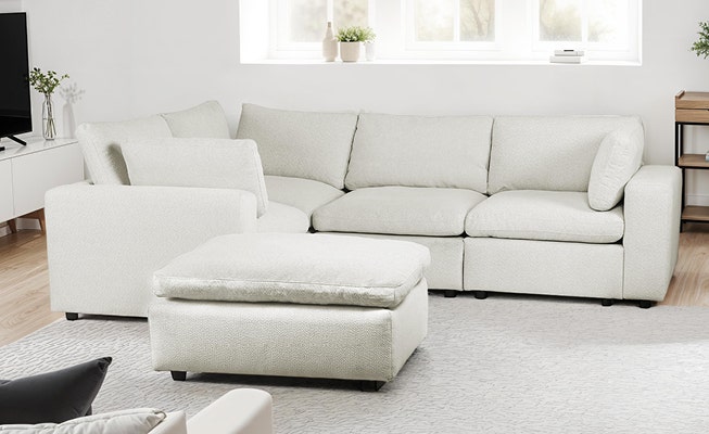 Modular Sectional with Ottoman - Beige