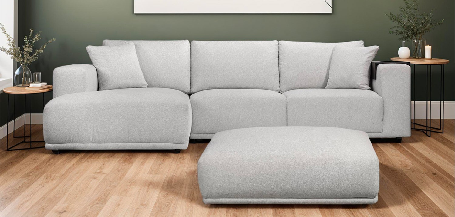 Sectional with Chaise, Ottoman, and Built-In Audio Sound System
