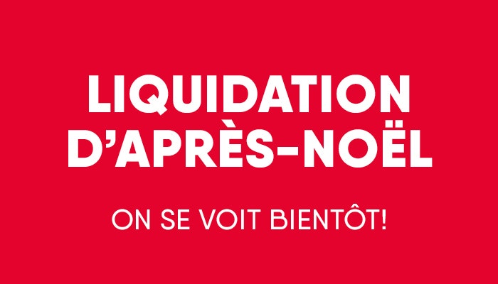 20 % de rabais additionnel : liquidation