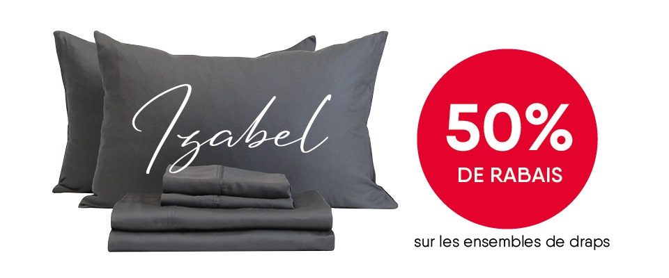 50% sur les ensembles de draps