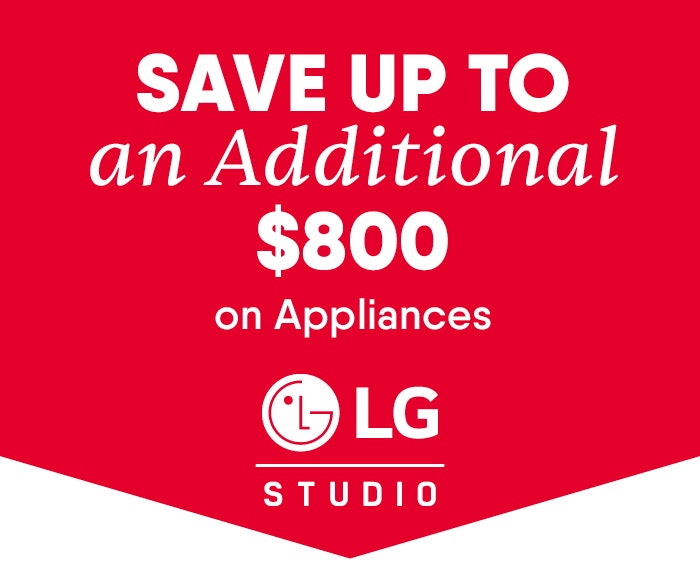 Save up to an Additional $800 on LG Studio Appliances