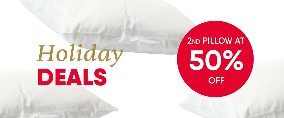 2nd Pillow at 50% Off