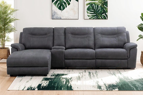 Modular Reclining Sectional with Console and Chaise
