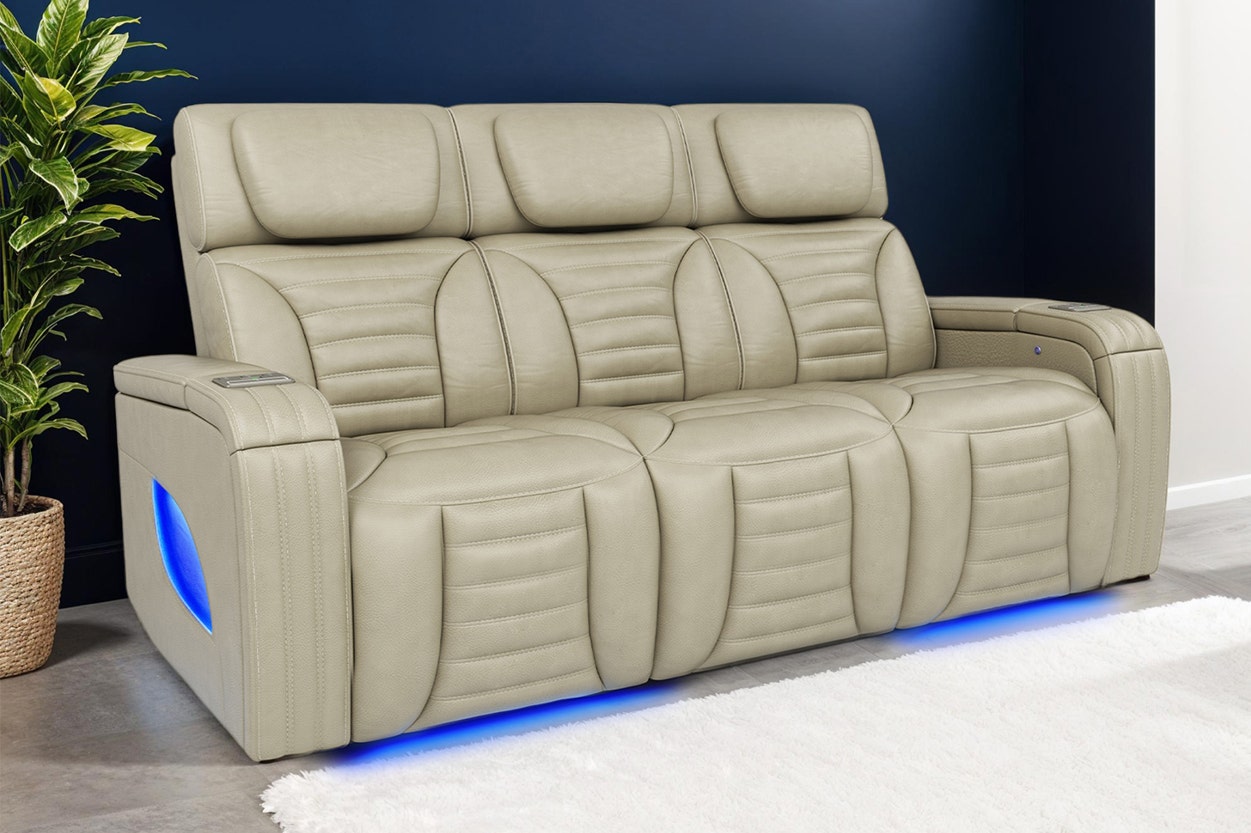 Power Modular Reclining Heating Massaging Sofa and Retractable Cup Holders