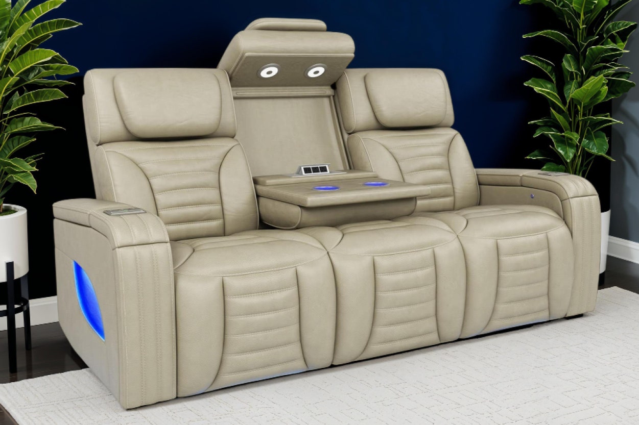 Sofa modulaire électrique inclinable chauffant vibromasseur et siège avec dossier rabattable