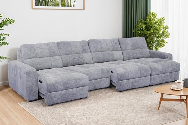 Power Modular Reclining Sectional with sliders