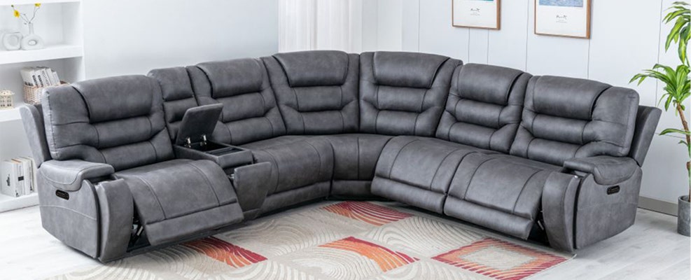 Power Modular Reclining Sectional with Console