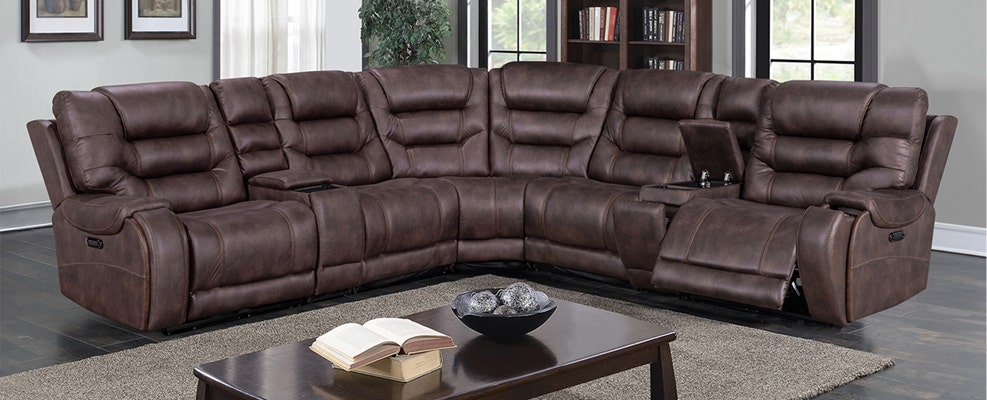 Power Modular Reclining Sectional with 2 Consoles