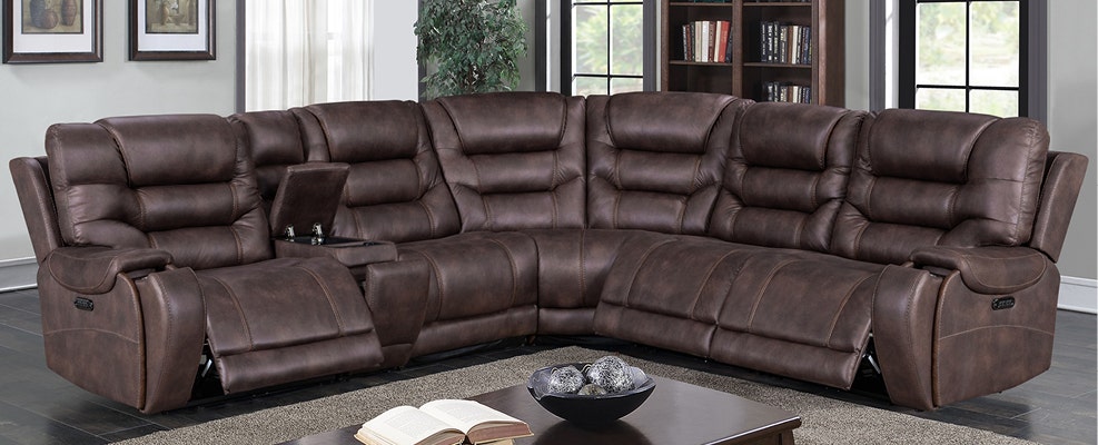Power Modular Reclining Sectional with Console