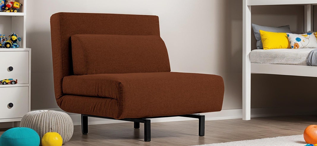 Swivel Convertible Armchair - Rust