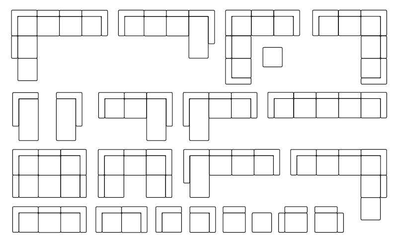 Possible Configurations of the Tessa Collection