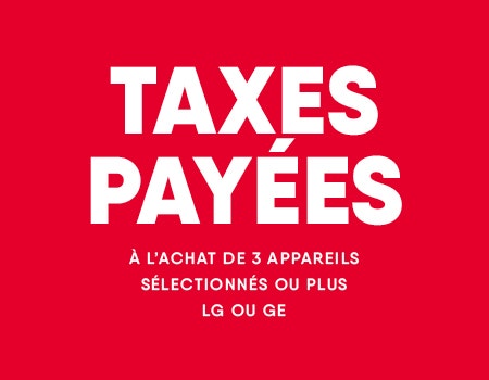 Taxes payées à l'achat d'électroménagers GE Appliances