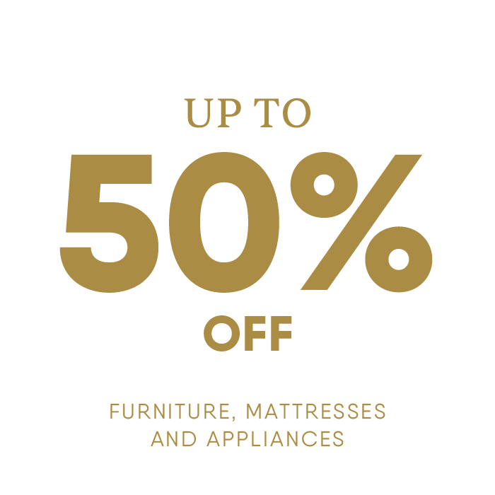 Up to 50% Off on Furniture, Mattresses, and Appliances